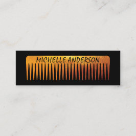 Gold Luxe Comb Hair Stylist Mini Visitekaartje