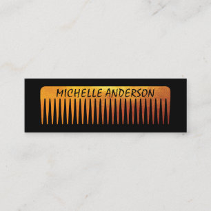 Gold Luxe Comb Hair Stylist Mini Visitekaartje