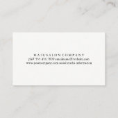 Gold Luxe Comb Hair Stylist | Zwarte marmer Visitekaartje (Achterkant)