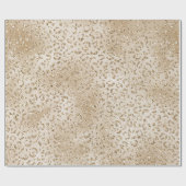 Gold Luxe Glitter-leopard-printer Cadeaupapier (Vlak)