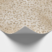 Gold Luxe Glitter-leopard-printer Cadeaupapier (Hoek)