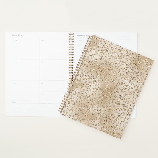 Gold Luxe Glitter-leopard-printer     Planner (Display)