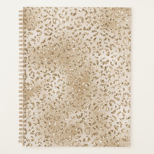 Gold Luxe Glitter-leopard-printer     Planner (Voorkant)
