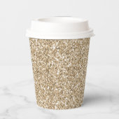 Gold Luxe Glitter Love Christmas Papieren Bekers (Achterkant)