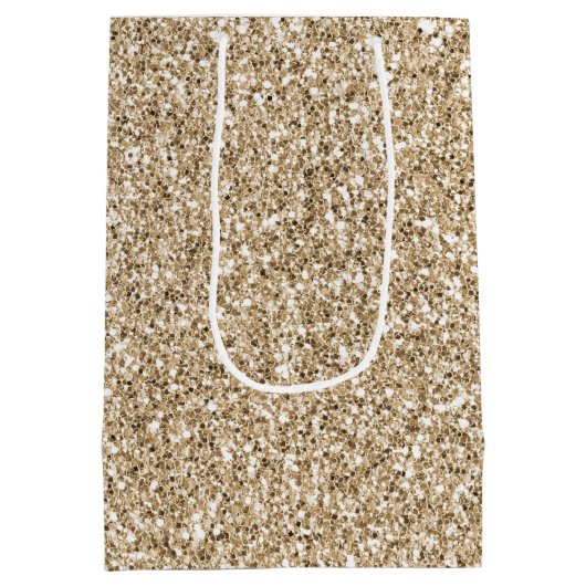 Gold Luxe Glitter     Medium Cadeauzakje (Achterkant)