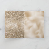 Gold Luxe Glitter Peace Kaart (Binnen)