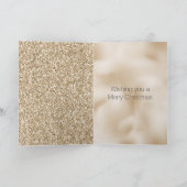 Gold Luxe Glitter Zebra afdrukken met kerstmis Kaart (Binnen)