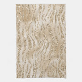 Gold Luxe Glitter Zebra-afdrukken         Theedoek (Verticaal)