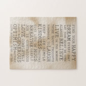 Gold Luxe Inspirerend woorden Legpuzzel (Horizontaal)