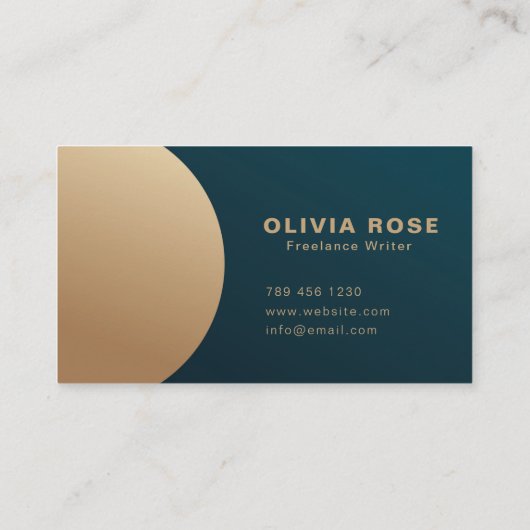 Gold Luxe, modern professioneel Visitekaartje (Achterkant)