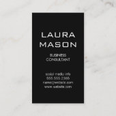 Gold Luxe-monogram | Metallic Visitekaartje (Achterkant)