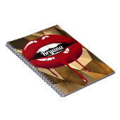 Gold Luxe schoonheids Glamor Red Driving Lips Notitieboek (Rechterzijde)