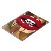 Gold Luxe schoonheids Glamor Red Driving Lips Notitieboek (Linkerzijde)