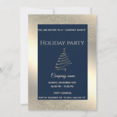 Gold luxe sneeuwvlokken op feestdag kaart (Voorkant)