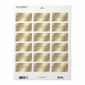Gold luxe trendy-kerstvakantie sneeuwvlok etiket (Full Sheet)
