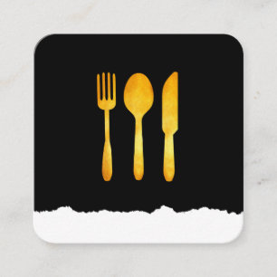 Gold Luxe voedingsartikelen Vierkante Visitekaartje