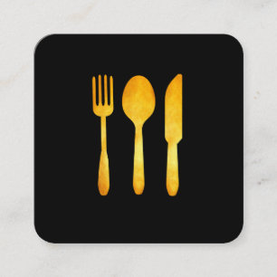 Gold Luxe voedingsartikelen Vierkante Visitekaartje