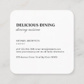 Gold Luxe voedingsartikelen Vierkante Visitekaartje (Achterkant)