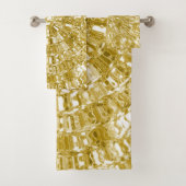 GOLD LUXURIOUS LOOK TOWEL SET BAD HANDDOEK (Insitu)