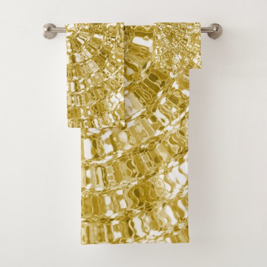 GOLD LUXURIOUS LOOK TOWEL SET BAD HANDDOEK (Insitu)