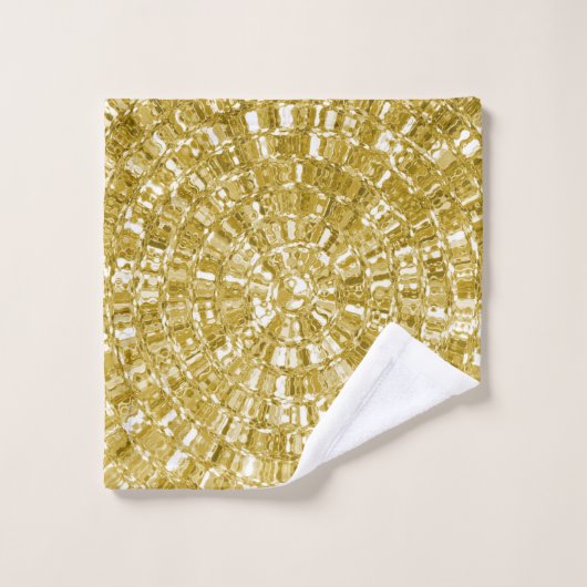 GOLD LUXURIOUS LOOK TOWEL SET BAD HANDDOEK (Wasdoekje)