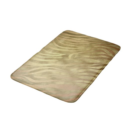 Gold Luxurous Zebra Oerwoud Safari Glam Badmat (Gekanteld)