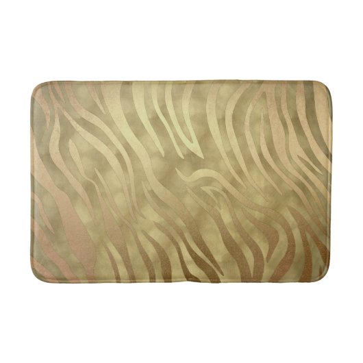 Gold Luxurous Zebra Oerwoud Safari Glam Badmat (Voorkant)