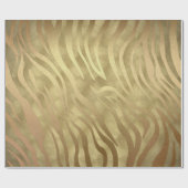 Gold Luxurous Zebra Oerwoud Safari Glam Cadeaupapier (Vlak)