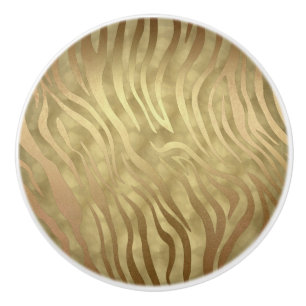 Gold Luxurous Zebra Oerwoud Safari Glam Keramische Knop