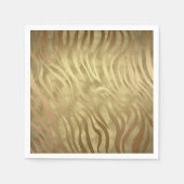 Gold Luxurous Zebra Oerwoud Safari Glam Servet (Voorkant)