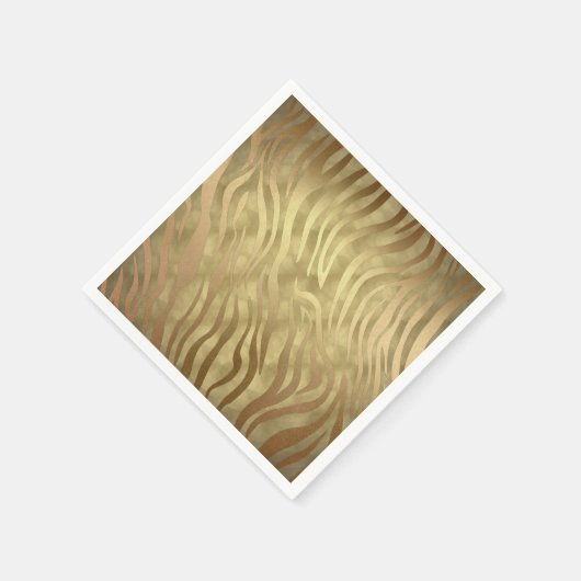 Gold Luxurous Zebra Oerwoud Safari Glam Servet (Hoek)