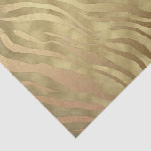 Gold Luxurous Zebra Oerwoud Safari Glam Tissuepapier (Detail)