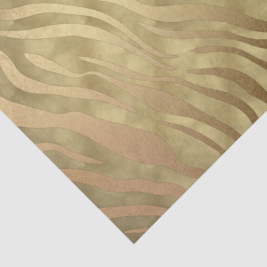 Gold Luxurous Zebra Oerwoud Safari Glam Tissuepapier (Detail)