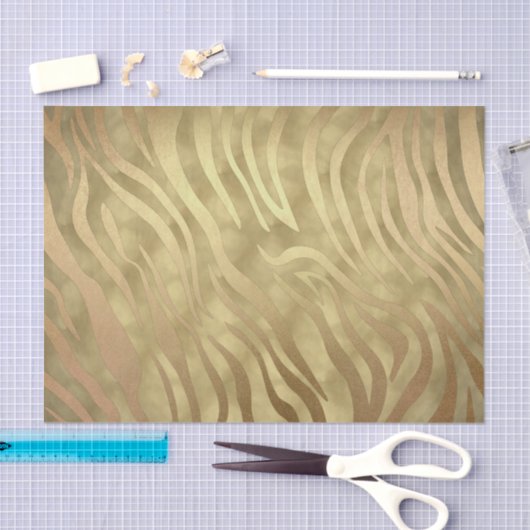 Gold Luxurous Zebra Oerwoud Safari Glam Tissuepapier (Craft)