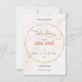 Gold Luxury Baby shower RSVP Kaartje (Voorkant)