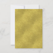 Gold Luxury Baby shower RSVP Kaartje (Achterkant)