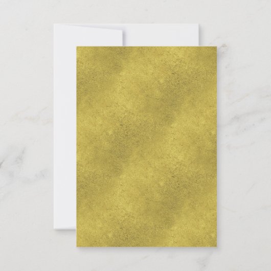 Gold Luxury Baby shower RSVP Kaartje (Achterkant)