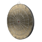 Gold Luxury Black Glitter Ombre Stylish Glamour Dartbord (Voorkant Rechts)