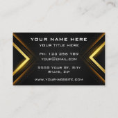 Gold Luxury Black Professional Visitekaartje (Achterkant)