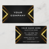 Gold Luxury Black Professional Visitekaartje (Voorkant / Achterkant)