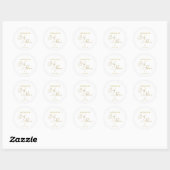 Gold Luxury Calligraphy Baby shower Sticker (Vel)