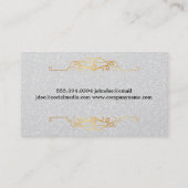 Gold Luxury Elements | Achtergrond Shimmer Sequin Visitekaartje (Achterkant)
