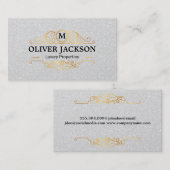 Gold Luxury Elements | Achtergrond Shimmer Sequin Visitekaartje (Voorkant / Achterkant)