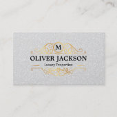 Gold Luxury Elements | Achtergrond Shimmer Sequin Visitekaartje (Voorkant)