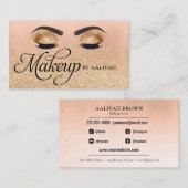 Gold Luxury Glam Eyes Beauty Salon Visitekaartje (Voorkant / Achterkant)