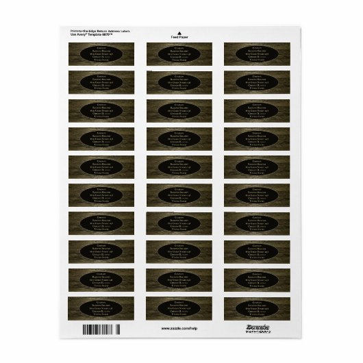 Gold Luxury Grain Return Label (Full Sheet)