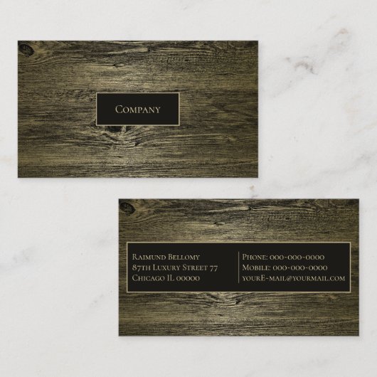 Gold Luxury Grain Visitekaartje (Voorkant / Achterkant)