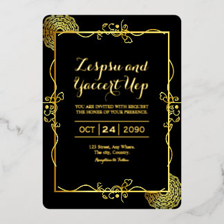 Gold Luxury Invitation Kaart Gold Foil