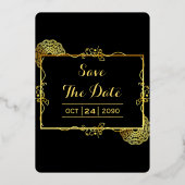 Gold Luxury Invitation Kaart Gold Foil (Achterkant)