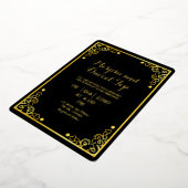 Gold Luxury Invitation Kaart Gold Foil Design (Gedraaid)